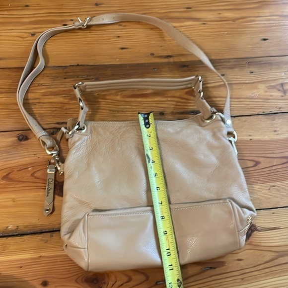 Cole Haan "Bailey" Beige Leather Convertible Hobo - Picture 4 of 10